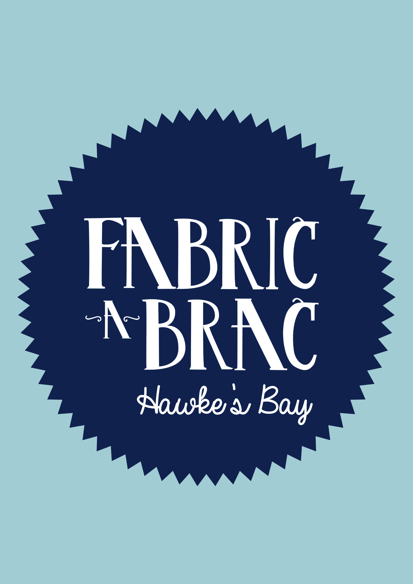 Image with Fabric-a-brac logo and words Hawke's Bay